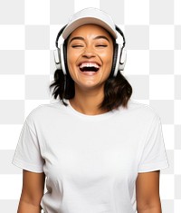 PNG Headphones laughing headset t-shirt. 