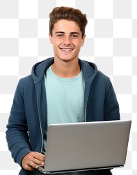 PNG Student using a laptop portrait computer sitting. 