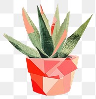 PNG Potted aloe vera plant art creativity. 