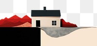 PNG Home architecture building painting. AI generated Image by rawpixel.