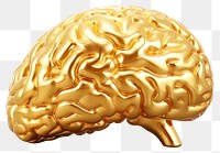 PNG Brain gold white background investment. 