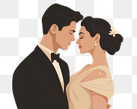 PNG Marriage portrait wedding dress. AI generated Image by rawpixel.