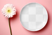 Simple plate png mockup, transparent design