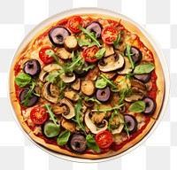 PNG Vegetarian pizza tomato salad food. AI generated Image by rawpixel.