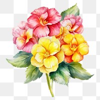 PNG Watercolor flower petal plant. AI generated Image by rawpixel.