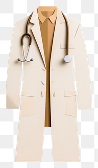 PNG Doctor overcoat jacket white background. AI generated Image by rawpixel.