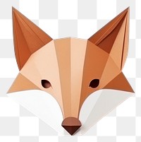 PNG Fox face paper origami art. 