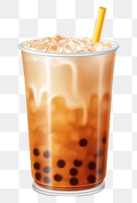 PNG Bubble tea drink refreshment disposable. 