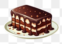 PNG Cake chocolate dessert food. AI generated Image by rawpixel.