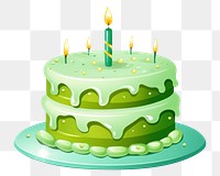PNG Cake dessert icing green. AI generated Image by rawpixel.