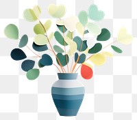 PNG Vase painting plant leaf. AI generated Image by rawpixel.