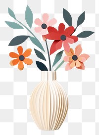 PNG Flower vase craft plant. 