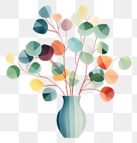 PNG Painting vase plant art. 