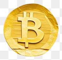 PNG Bitcoin coin gold white background investment. AI generated Image by rawpixel.