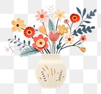 PNG Style vase dried flowers craft plant art. AI generated Image by rawpixel.
