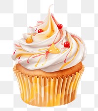 PNG Cupcake dessert icing cream. 