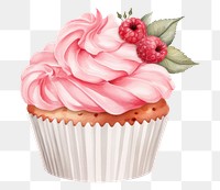 PNG Cupcake dessert flower cream. 