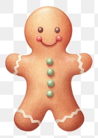 PNG Gingerbread man cookie food white background. AI generated Image by rawpixel.