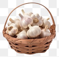 PNG Garlic basket vegetable plant. 