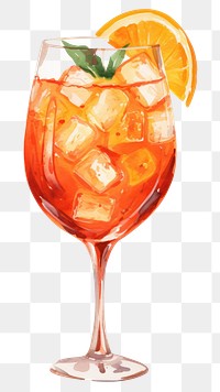 PNG Glass cocktail spritz drink. 