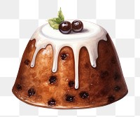 PNG Christmas pudding food dessert fruit. AI generated Image by rawpixel.