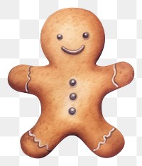 PNG Gingerbread man food christmas cookie. 