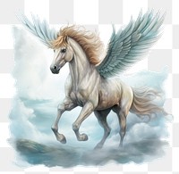 PNG Pegasus stallion drawing animal. AI generated Image by rawpixel.
