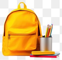 PNG Backpack bag education pencil. 