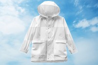 Rain jacket png, transparent fashion mockup