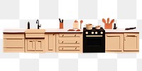 PNG Kitchen sideboard appliance furniture. AI generated Image by rawpixel.