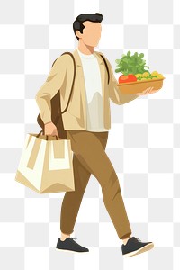 PNG Shopping walking adult bag. AI generated Image by rawpixel.