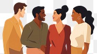 PNG Talking people adult togetherness. AI generated Image by rawpixel.
