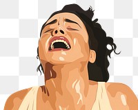 PNG Plus size female crying laughing adult happiness. 