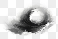 PNG Typhoon icon drawing monochrome abstract. AI generated Image by rawpixel.