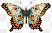 PNG Vintage butterfly animal insect magnification. AI generated Image by rawpixel.