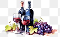 PNG Wine cartoon wine bottle glass