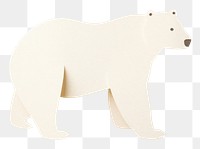 PNG White bear mammal white background representation. 