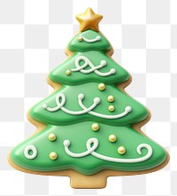 PNG Christmas tree sugar cookie dessert food white background