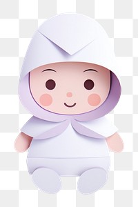 PNG Baby paper art toy. 