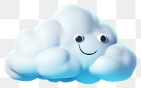 PNG Cloud 3D cartoon white white background electronics. 