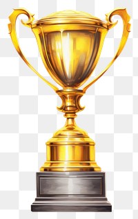 PNG A golden Trophy trophy achievement refreshment. AI generated Image by rawpixel.