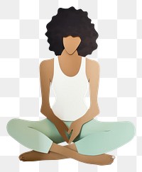 PNG Sitting adult woman yoga. AI generated Image by rawpixel.