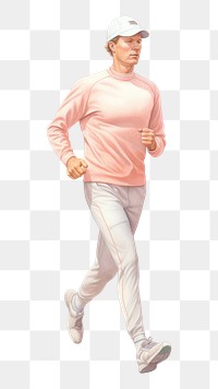 PNG Jogging drawing running sleeve. AI generated Image by rawpixel.