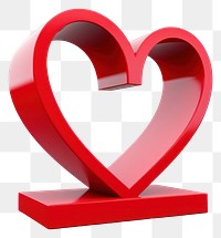 PNG Love 3D heart white background letterbox. 