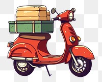 PNG Food delivery motorcycle vehicle scooter. AI generated Image by rawpixel.