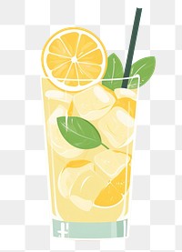 PNG Lemonade cocktail mojito drink. AI generated Image by rawpixel.