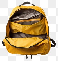 PNG Empty school backpack bag white background suitcase. 