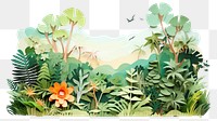 PNG Landscape jungle vegetation outdoors painting. 