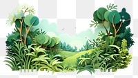 PNG Landscape jungle vegetation outdoors painting. 