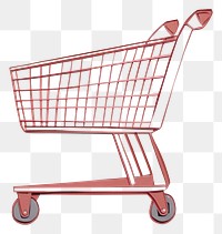 PNG Shopping Trolley shopping red consumerism. AI generated Image by rawpixel.